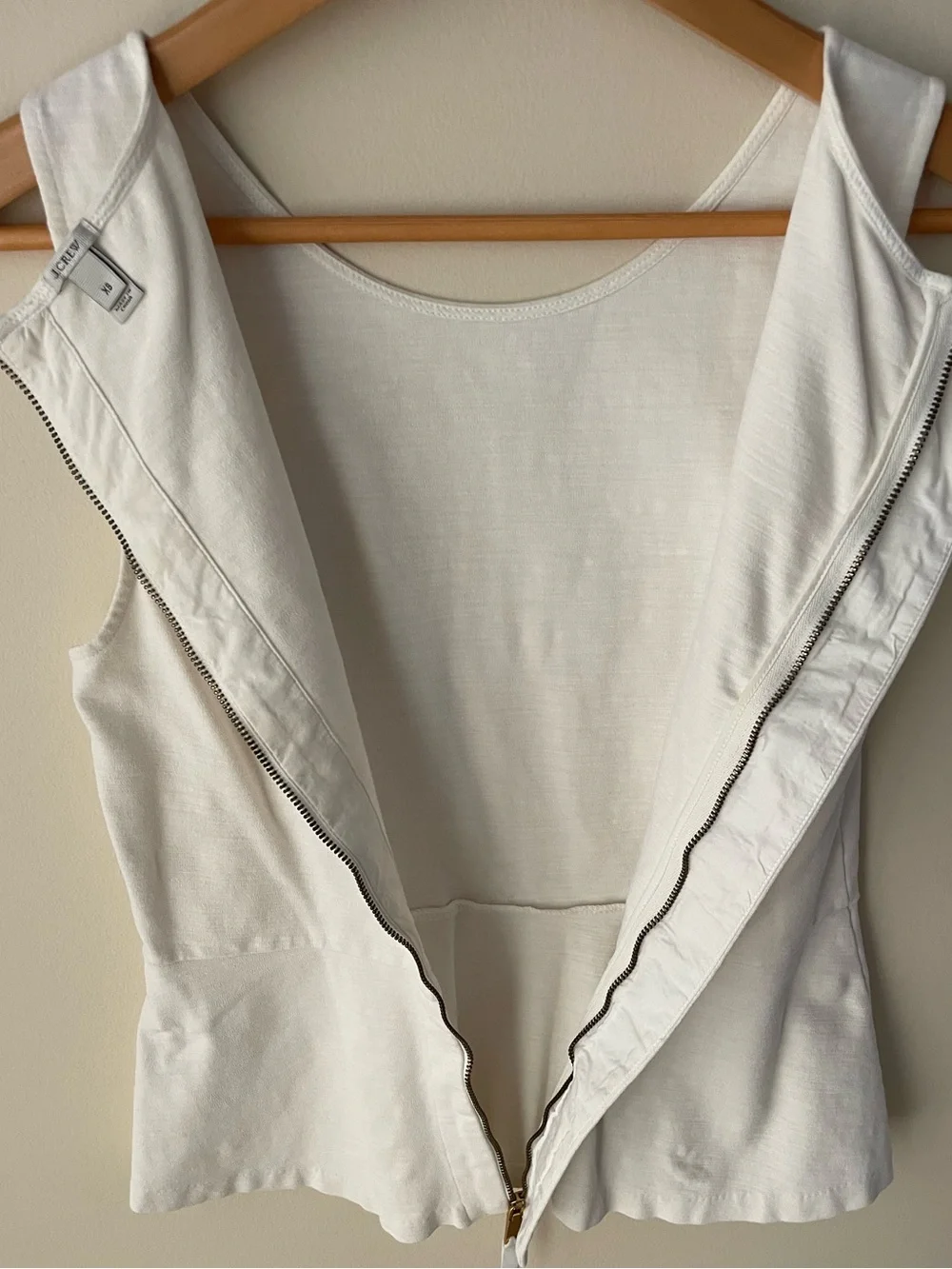 J. Crew Peplum Tank Top - White